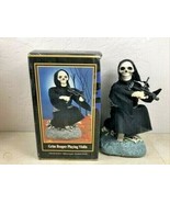 Grim Reaper Playing Violin Gemmy W/Halloween Sounds &amp; Lights - £35.50 GBP