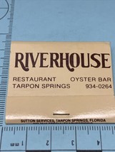 Vintage Matchbook Riverhouse Restaurant Oyster Bar Tarpon Springs, Fla. gmg - £9.69 GBP