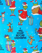 1 Roll Night before Grinchmas Dr Seuss How The Grinch Stole Christmas Wrapper - £6.41 GBP