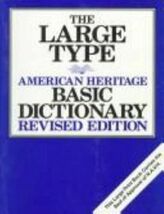 The Large Type American Heritage Basic Dictionary - €3,60 EUR