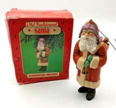 Hallmark Collectors Handcrafted Ornament Old Fashioned Santa 4.5&quot; 1986 - £5.35 GBP