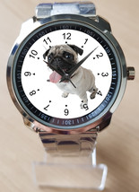 Pug Cute Pet Dog Unique Unisex Beautiful Wrist Watch Sporty - £27.87 GBP