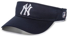 New York Yankees MLB OC Sports Sun Visor Golf Hat Cap Navy Blue w/ White NY Logo - £13.62 GBP