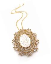 Gold Guadalupe Medallion Pendant Necklace for - £172.40 GBP