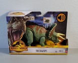 New Jurassic World: Dominion Roar Strikers Triceratops Roaring Dinosaur ... - $14.10