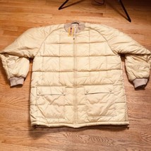 NEW With Tags Down Puffer Jacket Banana Cream Size 4XL Delf Wear Vtg Y2K... - £21.12 GBP