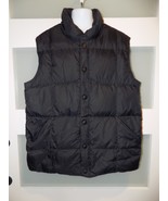 LANDS&#39; END Black Goosedown Feathers Puffer Vest  Size M (10/12) Girl&#39;s - €21,45 EUR