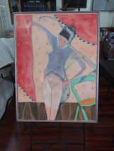 1997 &quot;The Blue Dancer&quot; Original Mixed-Media Artwork by Catherine Dougher... - $361.25