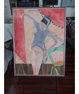 1997 &quot;The Blue Dancer&quot; Original Mixed-Media Artwork by Catherine Dougher... - $6,743.20 MXN