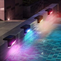 Solar Pool Side Lights 4 Pack Color Changing Waterproof Light up Swimmin... - $39.71