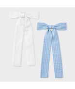 Universal Thread™ Linen Solid Striped Bow Hair Barrette Blue/White - €2,11 EUR