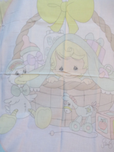 Precious Moments Panel Baby in a Basket with Stork in Pastels Quilt Sew $10.95 - £8.65 GBP