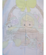 Precious Moments Panel Baby in a Basket with Stork in Pastels Quilt Sew ... - £8.72 GBP