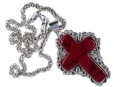 Vintage Sterling cross and necklace - £176.57 GBP