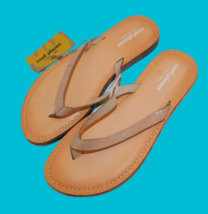 COOL PLANET by Steve Madden Tan Thong Sandals Eco Friendly Flip Flop 11 - £18.44 GBP