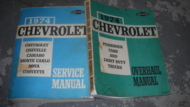 1974 Chevy Corvette Camaro Monte Carlo Nova Chevelle Service Shop Manuel Set OEM - £102.21 GBP