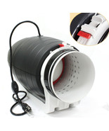 6&quot; Silent Exhaust Inline Ventilation Duct Fan 2 Spd Hydroponics Grow Roo... - $112.19