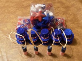 4th Of July Lot Crafts (Top Hats/Wood Firecrackers/Plastic Stars &amp; Foam Scatter) - £23.35 GBP