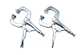 Set of Two (2) 6&quot; Locking C-Clamp Vise Grip Welding Pliers with Swivel Pads - $16.40