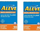 Aleve Back &amp; Muscle Pain Reliever Naproxen Sodium 90 Tablets Pack of 2 E... - $17.81
