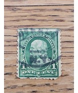 US Stamp Ben Franklin 1c Used Green - $18.23 MXN