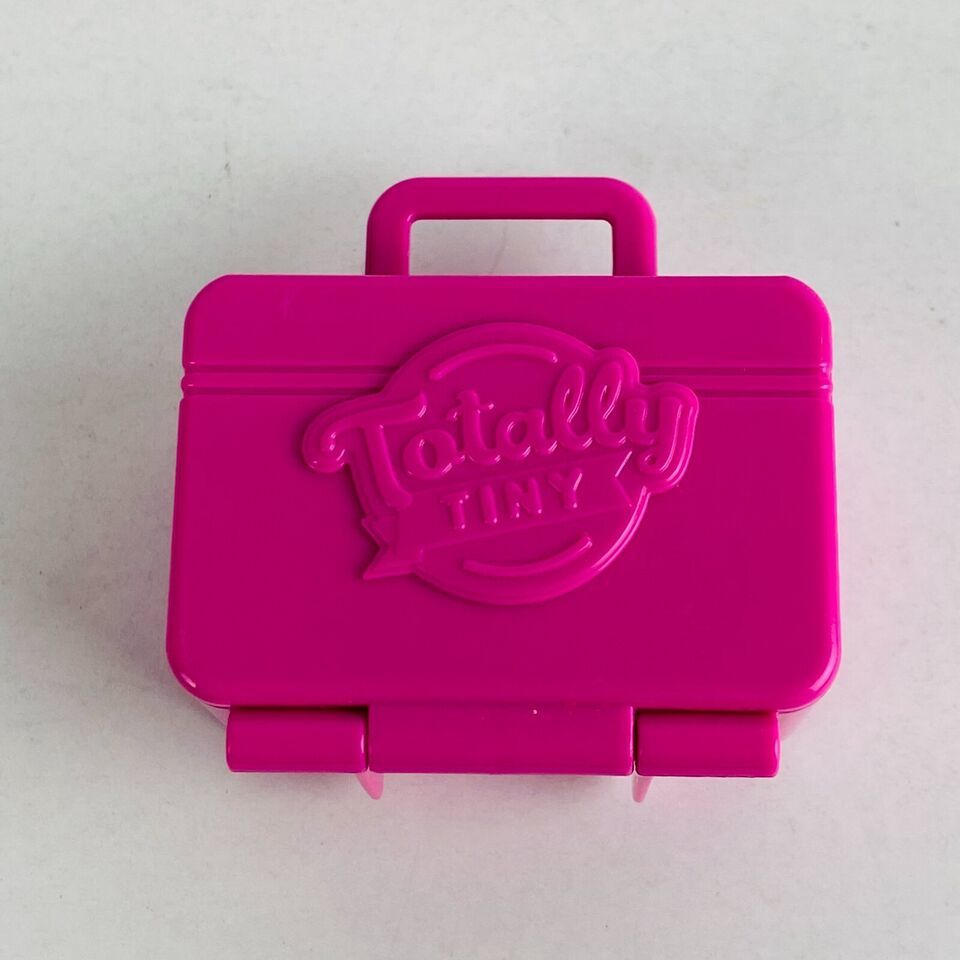 Just Play Totally Tiny Pink Suitcase Opens Up Carrots Pizza Miniature Food - $8.38