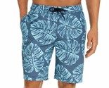 Club Room Men&#39;s Stripe Leaf-Print 9&quot; Board Shorts Navy Combo Size Small ... - $19.94