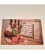 Postcard Navajo Rug Weaver Indian Native American Chrome Unposted - $8.50