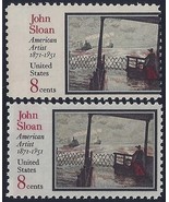 1433 - 8c Misperf Error / EFO "John Sloan" Mint NH - €8,60 EUR 1433 - 8c Misperf Error / EFO "John Sloan" Mint NH - €8,60 EUR