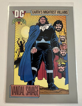 DC Comic Card 1992 Series I Earth&#39;s Mightiest Villains Vandal Savage  #110 - £1.34 GBP