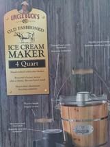UNCLE BUCK&#39;S OLD FASHIONED ICE 4-QUART ICE CREAM MAKER: NEW - $243.09