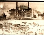 RPPC Chippewa Fiume Dam E Powerhouse Cornell Wi Jan 13 1913 Cartolina Un... - £35.39 GBP