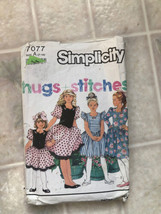 cut Simplicity Hugs + Stitches Pattern-Party Dresses--Sizes 7-12 #7077 - $18.27