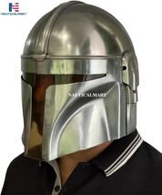 NauticalMart Steel Mandalorian Helmet Medieval Movie Armor Helmet for Halloween  - £124.96 GBP