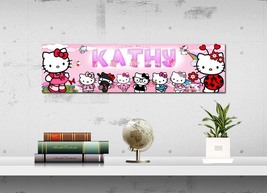 Hello Kitty - Personalized Name Poster, Customized Wall Art Banner, Frame Option - £14.26 GBP+