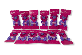 Mattel Inc. Barbie Lot of 12 Set of 2 Hard Plastic/Cloth Girl Barrette A... - £19.27 GBP