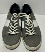 ECCO Soft Classic Mens Size 11 Gray Leather Casual Sneakers Shoes Very Clean - £22.05 GBP