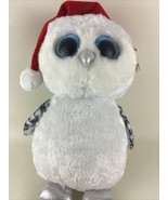 Ty Beanie Boos Tinsel Christmas Holiday Owl Jumbo Huge 18&quot; Plush Toy 201... - $81.17 CAD