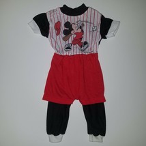 VTG Disney Jog Togs Mickey Mouse Baseball Baby Outfit Newborn (Birth-14 lbs) - £13.74 GBP