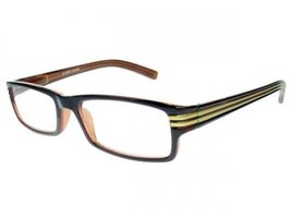 GL2064G +2.0 Seattle Brown Gold Striped Reading Glasses - £12.09 GBP