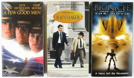 Lot of 3 VHS Movies, A Few Good Men (NEW), Bionicle &amp; The Rainmaker - £4.77 GBP