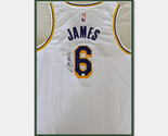 LeBron James Hand Signed Framed Los Angeles Lakers White Jersey With COA - $520.00