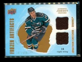 2008 Upper Deck Frozen Artifacts Hockey Card FAD-JC Jonathan Chechoo Sharks Le - £7.89 GBP