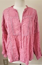 Johnny Was Embroidered Tonal Design Blouse Sz-L - $169.98