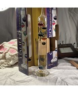 Galileo Thermometer Standing Liquid Glass Tube Multicolored 64 to 80 Deg... - $36.99