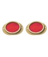 Military Truck &amp; Trailer Tan &amp; Red Reflector Pair fits ALL HUMVEE M998 M... - $29.95