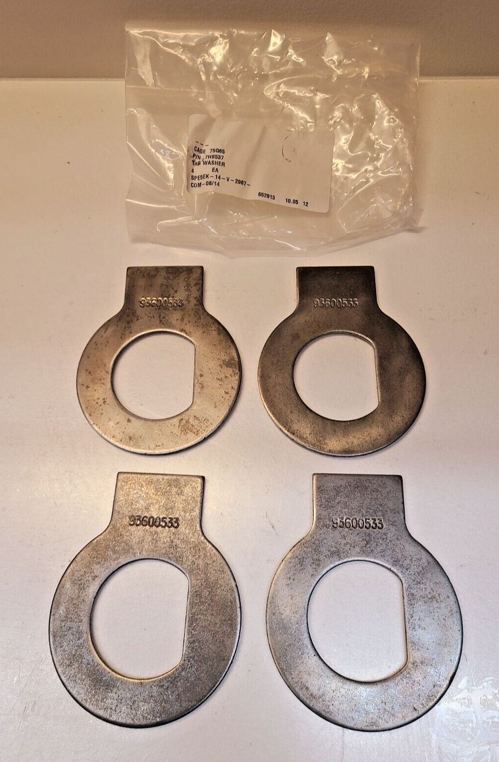 4 Quantity of Lock Tab Washers 7HS537 | 93600533 | CAGE 75Q65 (4 Qty) - $44.99