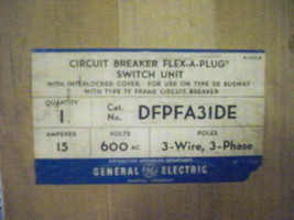 Ge DFPFA31DE 15A 3PH 3W 600V "Tf" Breaker Type De Busplug New Surplus - $800.00