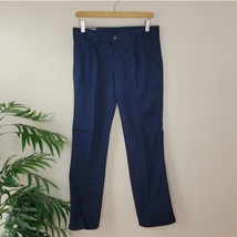 NWT Chaps | Husky Pleated Front Navy Khaki Pants, boys size 14H - £16.96 GBP