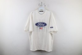Vtg Ford Motor Company Mens Large Distressed Spell Out Proud American T-Shirt - £23.31 GBP